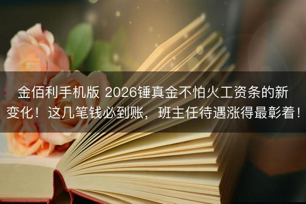 金佰利手机版 2026锤真金不怕火工资条的新变化！这几笔钱必到账，班主任待遇涨得最彰着！