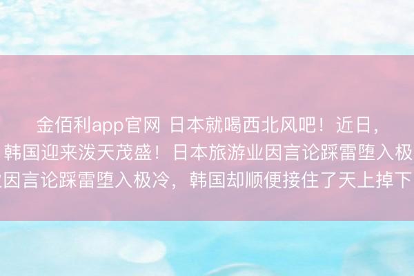 金佰利app官网 日本就喝西北风吧！近日，中国反击打出三板斧，韩国迎来泼天茂盛！日本旅游业因言论踩雷堕入极冷，韩国却顺便接住了天上掉下的馅饼